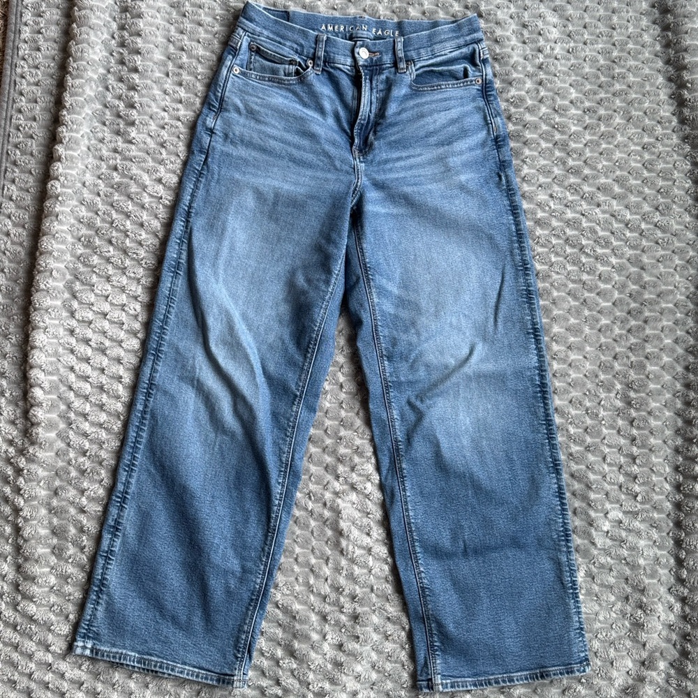 American Eagle Outfitters Curvy High Rise Straight Baggy 4S
